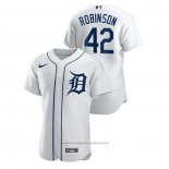 Maglia Baseball Uomo Detroit Tigers Jackie Robinson Authentic Bianco