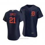 Maglia Baseball Uomo Detroit Tigers Jacoby Jones Autentico Alternato Blu