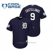 Maglia Baseball Uomo Detroit Tigers Nick Castellanos Cool Base Allenamento Primaverile 2019 Blu