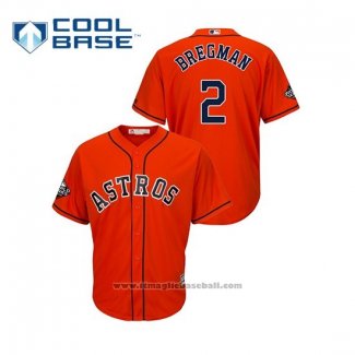 Maglia Baseball Uomo Houston Astros Alex Bregman Cool Base Arancione