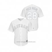 Maglia Baseball Uomo Houston Astros Robinson Chirinos 2019 Players Weekend Pelo Buche Replica Bianco