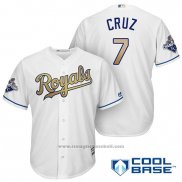 Maglia Baseball Uomo Kansas City Royals Campeones 7 Tony Cruz Cool Base Or