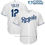 Maglia Baseball Uomo Kansas City Royals Jorge Soler Bianco Cool Base