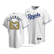 Maglia Baseball Uomo Kansas City Royals Josh Staumont Replica Cool Base Primera Bianco