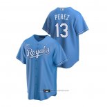 Maglia Baseball Uomo Kansas City Royals Salvador Perez Replica Alternato Blu