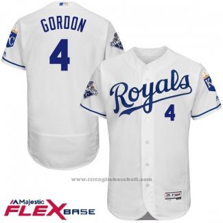 Maglia Baseball Uomo Kansas City Royals Yasiel Puig Autentico Collection Bianco Flex Base