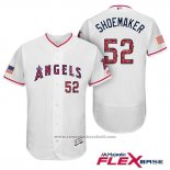 Maglia Baseball Uomo Los Angeles Angels 2017 Stelle e Strisce Matt Shoemaker Bianco Flex Base