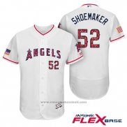 Maglia Baseball Uomo Los Angeles Angels 2017 Stelle e Strisce Matt Shoemaker Bianco Flex Base