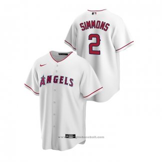 Maglia Baseball Uomo Los Angeles Angels Andrelton Simmons Replica Home Bianco