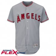 Maglia Baseball Uomo Los Angeles Angels Blank Grigio Flex Base Autentico Collection