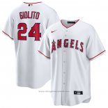 Maglia Baseball Uomo Los Angeles Angels Lucas Giolito Home Replica Bianco