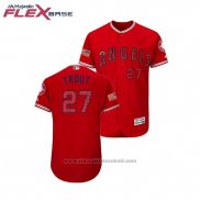 Maglia Baseball Uomo Los Angeles Angels Mike Trout 2018 Stars & Stripes Flex Base Scarlet