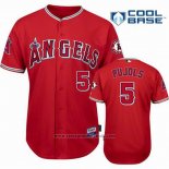 Maglia Baseball Uomo Los Angeles Angels Rosso Andre Ethier Cool Base Giocatore