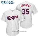 Maglia Baseball Uomo Los Angeles Dodgers 2017 Stelle e Strisce Cody Bellinger Bianco Cool Base