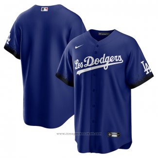 Maglia Baseball Uomo Los Angeles Dodgers 2021 City Connect Replica Blu