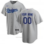 Maglia Baseball Uomo Los Angeles Dodgers Alternato Replica Personalizzate Grigio