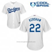 Maglia Baseball Uomo Los Angeles Dodgers Clayton Kershaw 22 Bianco Home Cool Base