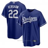 Maglia Baseball Uomo Los Angeles Dodgers Clayton Kershaw Alternato Replica Blu