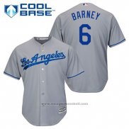 Maglia Baseball Uomo Los Angeles Dodgers Darwin Barney 6 Grigio Cool Base