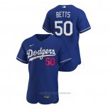 Maglia Baseball Uomo Los Angeles Dodgers Mookie Betts Authentic 2020 Alternato Blu