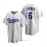 Maglia Baseball Uomo Los Angeles Dodgers Trea Turner Cooperstown Collection Home Bianco
