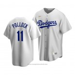Maglia Baseball Uomo Los Angeles Dodgers White A.j. Pollock Cooperstown Collection Primera Bianco