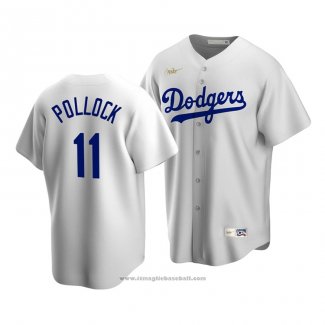 Maglia Baseball Uomo Los Angeles Dodgers White A.j. Pollock Cooperstown Collection Primera Bianco