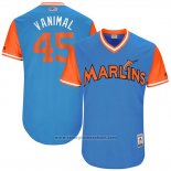 Maglia Baseball Uomo Miami Marlins 2017 Little League World Series Vance Worley Blu