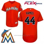 Maglia Baseball Uomo Miami Marlins Aj Ramos 44 Firebrick Flex Base