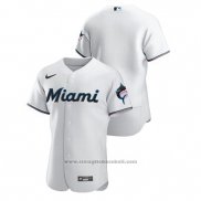 Maglia Baseball Uomo Miami Marlins Autentico Bianco