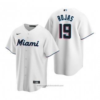 Maglia Baseball Uomo Miami Marlins Miguel Rojas Replica Home Bianco