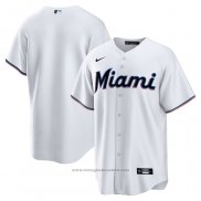 Maglia Baseball Uomo Miami Marlins Primera Replica Bianco