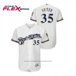 Maglia Baseball Uomo Milwaukee Brewers Brent Suter Autentico Flex Base Bianco