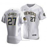 Maglia Baseball Uomo Milwaukee Brewers Willy Adames Autentico Home Bianco