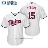 Maglia Baseball Uomo Minnesota Twins 2017 Stelle e Strisce Glen Perkins Bianco Cool Base