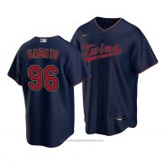 Maglia Baseball Uomo Minnesota Twins Aaron Sabato Replica Alternato Blu