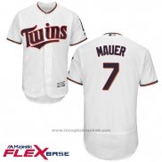 Maglia Baseball Uomo Minnesota Twins Joe Mauer Bianco Flex Base