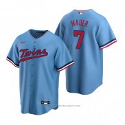 Maglia Baseball Uomo Minnesota Twins Joe Mauer Replica Alternato Blu