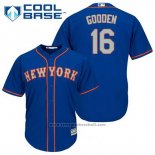 Maglia Baseball Uomo New York Mets Dwight Gooden 16 Blu Alternato Cool Base