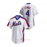 Maglia Baseball Uomo New York Mets Jed Lowrie Cooperstown Collection Home Bianco