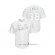 Maglia Baseball Uomo New York Mets Justin Wilson 2019 Players Weekend Replica Bianco