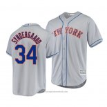 Maglia Baseball Uomo New York Mets Noah Syndergaard Cool Base Road Grigio