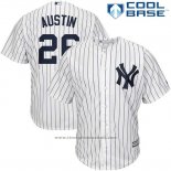 Maglia Baseball Uomo New York Yankees 26 Tyler Austin Bianco Cool Base