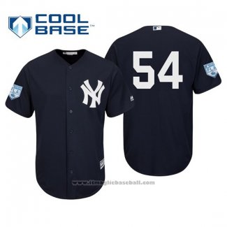 Maglia Baseball Uomo New York Yankees Aroldis Chapman Cool Base Allenamento Primaverile 2019 Blu