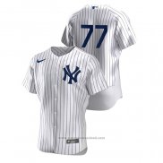 Maglia Baseball Uomo New York Yankees Clint Frazier Authentic Bianco