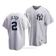 Maglia Baseball Uomo New York Yankees Derek Jeter Cooperstown Collection Primera Bianco