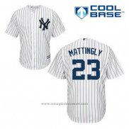 Maglia Baseball Uomo New York Yankees Don Mattingly 23 Bianco Home Cool Base