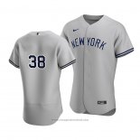 Maglia Baseball Uomo New York Yankees Erik Kratz Autentico Road 2020 Grigio