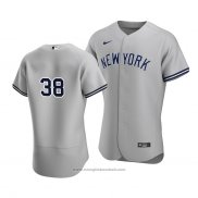 Maglia Baseball Uomo New York Yankees Erik Kratz Autentico Road 2020 Grigio