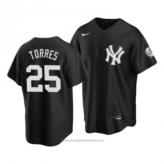 Maglia Baseball Uomo New York Yankees Gleyber Torres Replica 2020 Nero